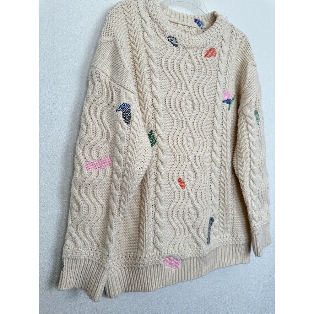 Ader Error Chunky Knit Patchwork Wool Cable Knit … - image 3